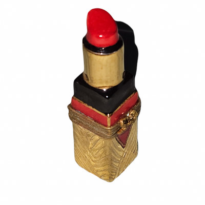 Glamorous Red Lipstick Box Porcelain Limoges fashion women French Trinket Box