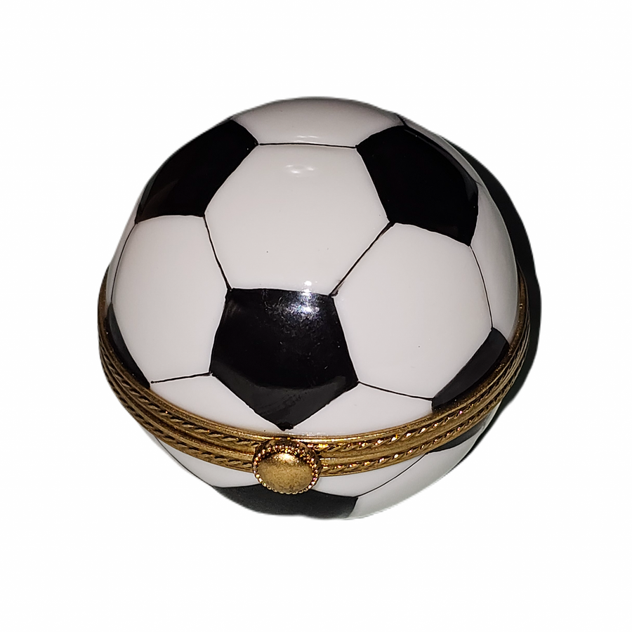 Soccer Ball Limoges Porcelain Box Porcelain Limoges sports French Trinket Box