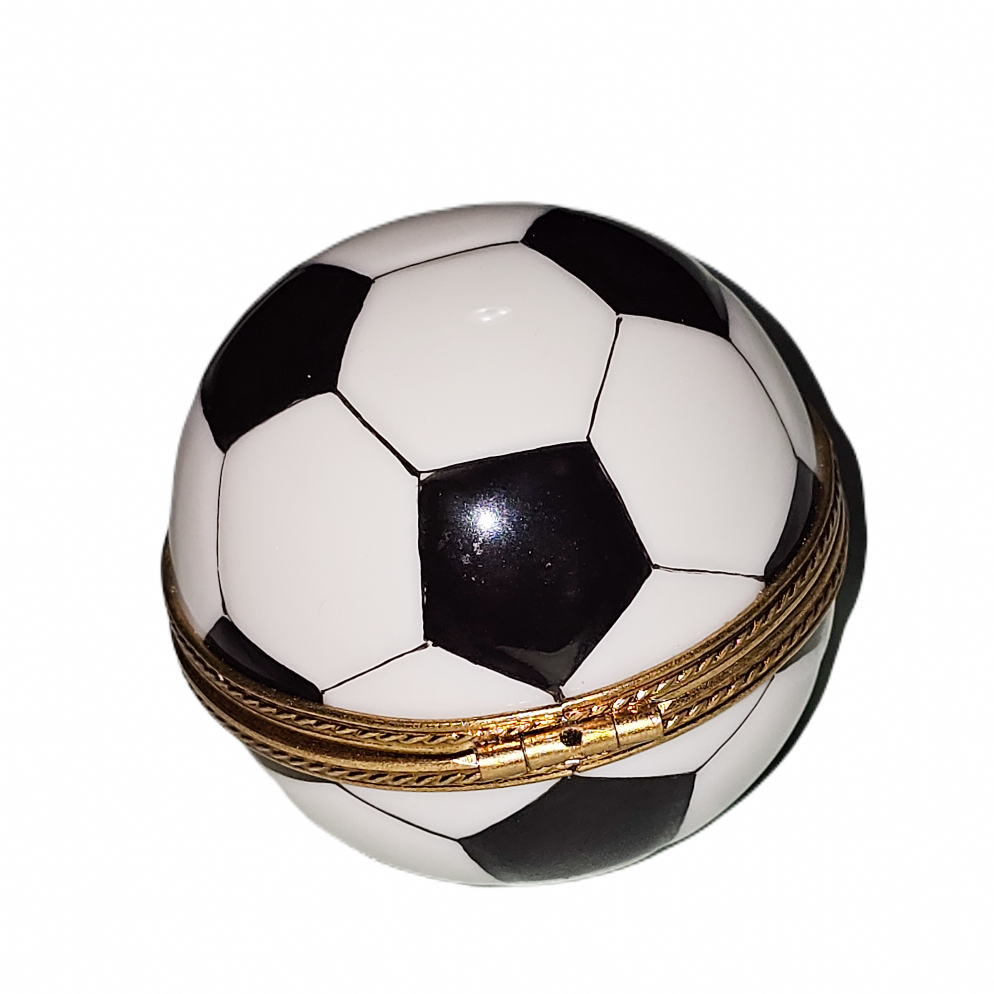 Soccer Ball Limoges Porcelain Box Porcelain Limoges sports French Trinket Box