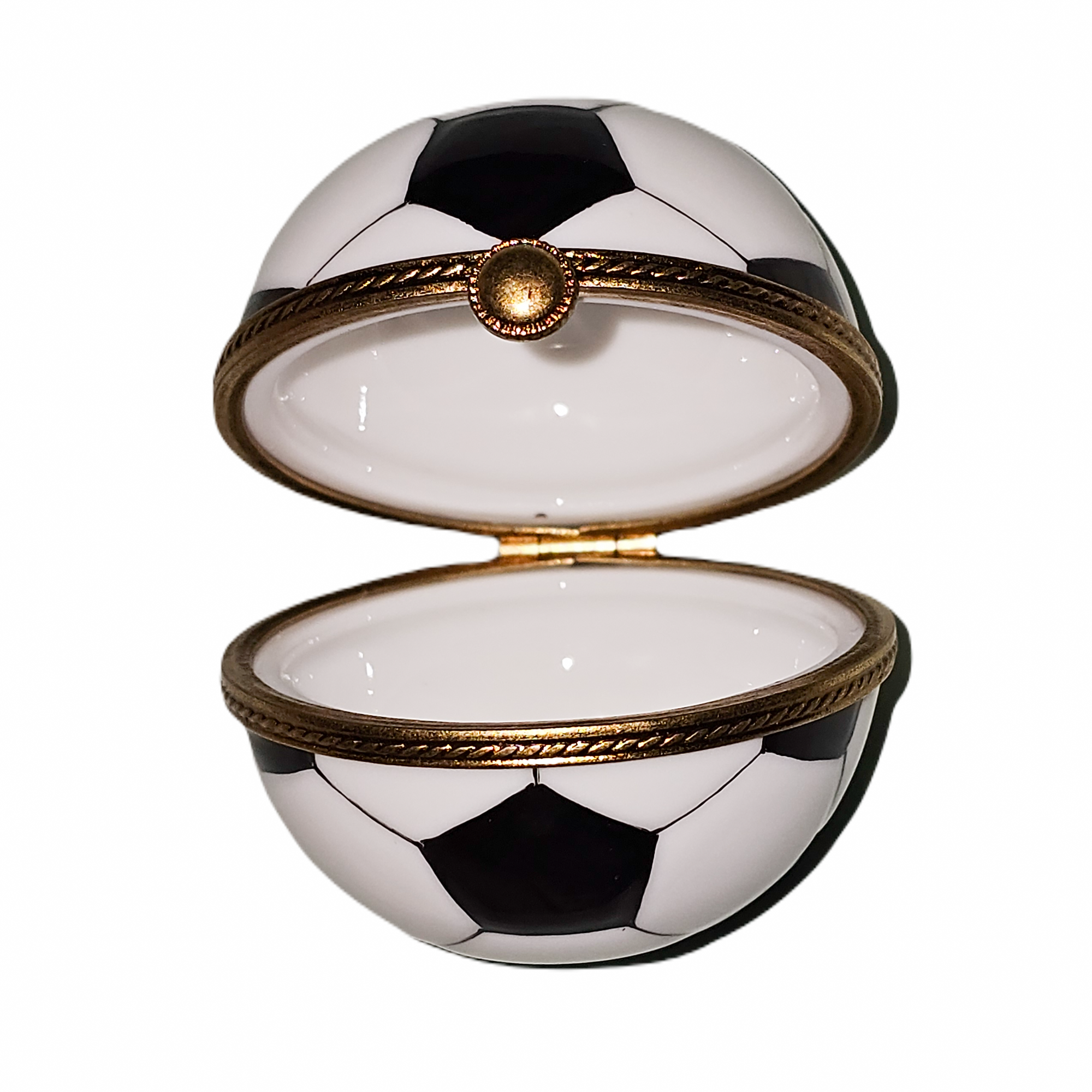 Soccer Ball Limoges Porcelain Box Porcelain Limoges sports French Trinket Box