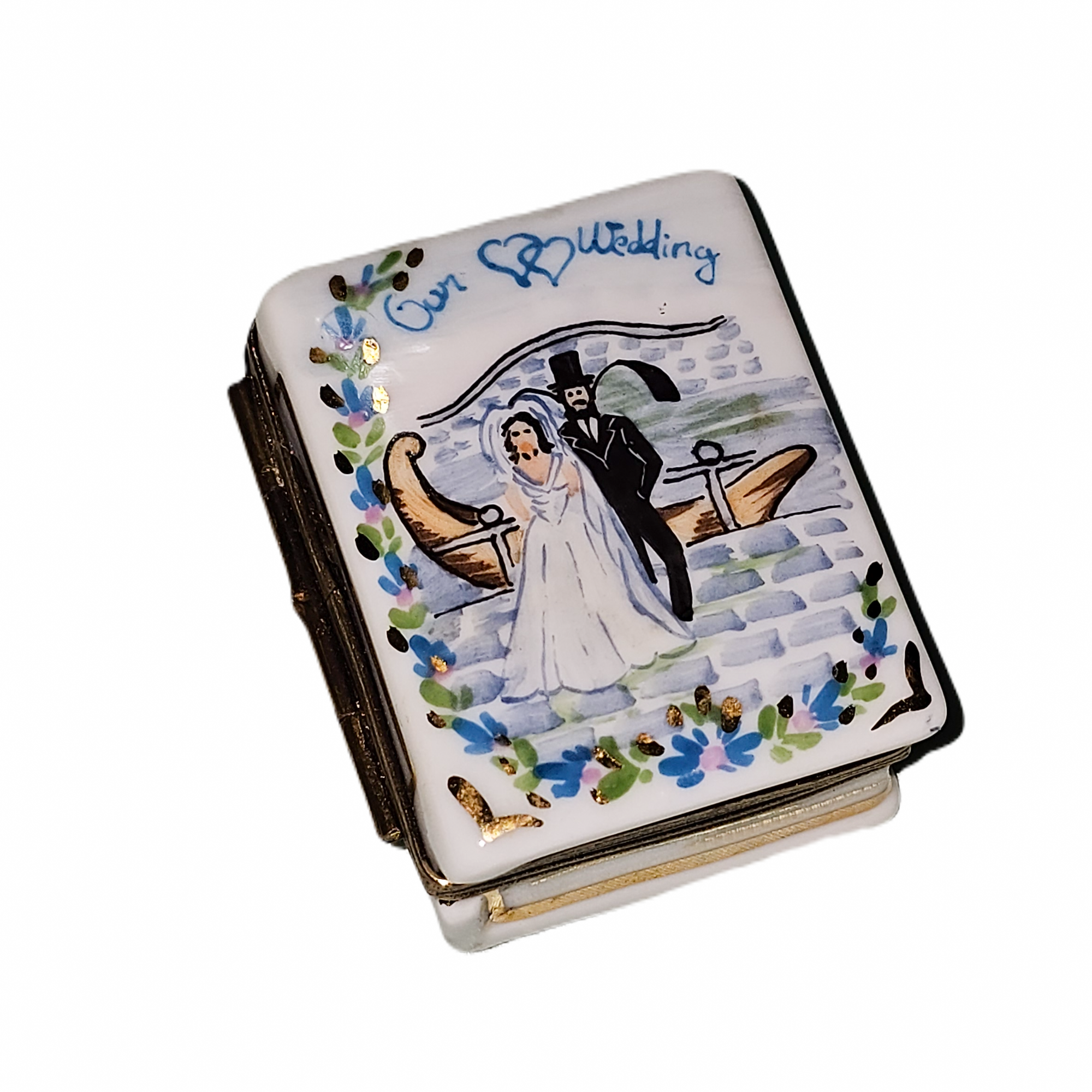 Wedding Bliss Limoges Keepsake Porcelain Limoges Wedding anniversary French Trinket Box