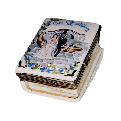 Wedding Bliss Limoges Keepsake Porcelain Limoges Wedding anniversary French Trinket Box