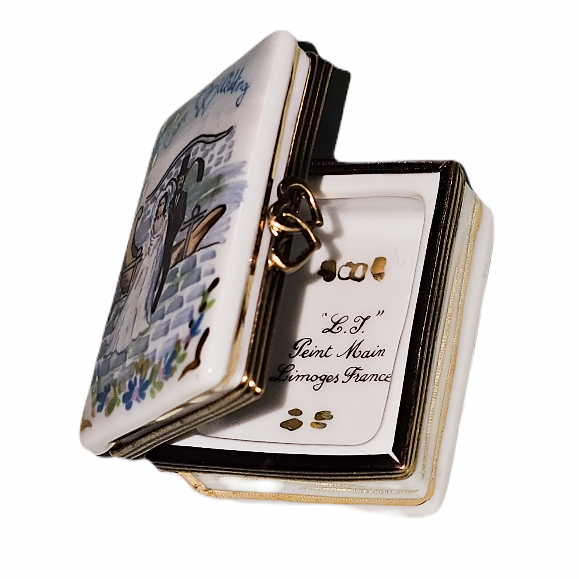 Wedding Bliss Limoges Keepsake Porcelain Limoges Wedding anniversary French Trinket Box