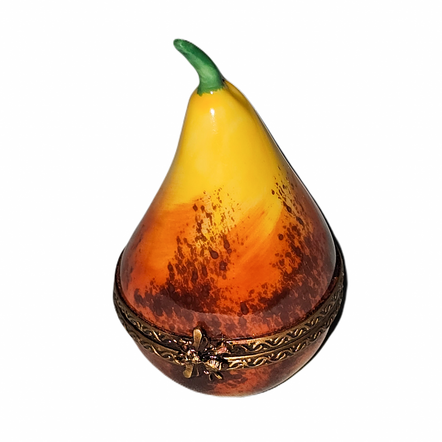 Charming Pear Limoges Box Porcelain Limoges Fruit French Trinket Box