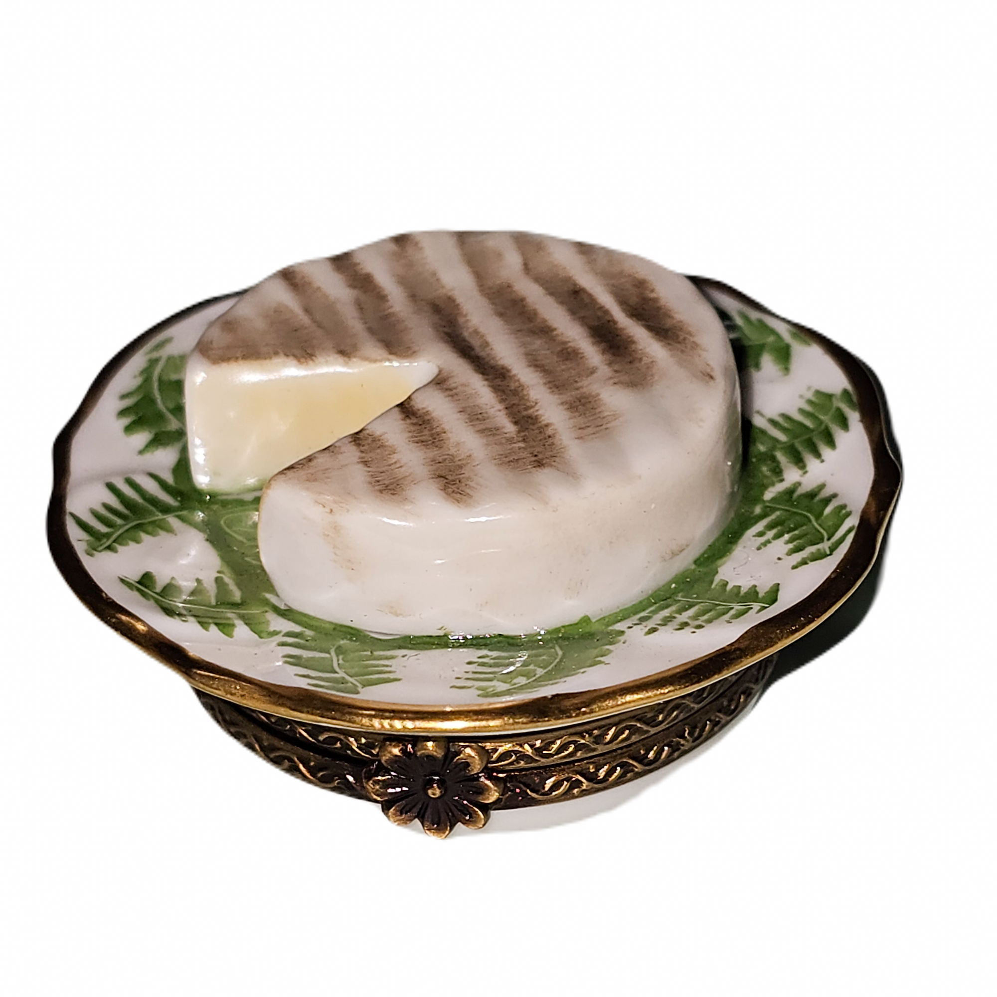 Brie Cheese Delight Limoges Box Porcelain Limoges food French Trinket Box