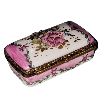 Light Pink Roses Limoges Box Porcelain Limoges traditional French Trinket Box