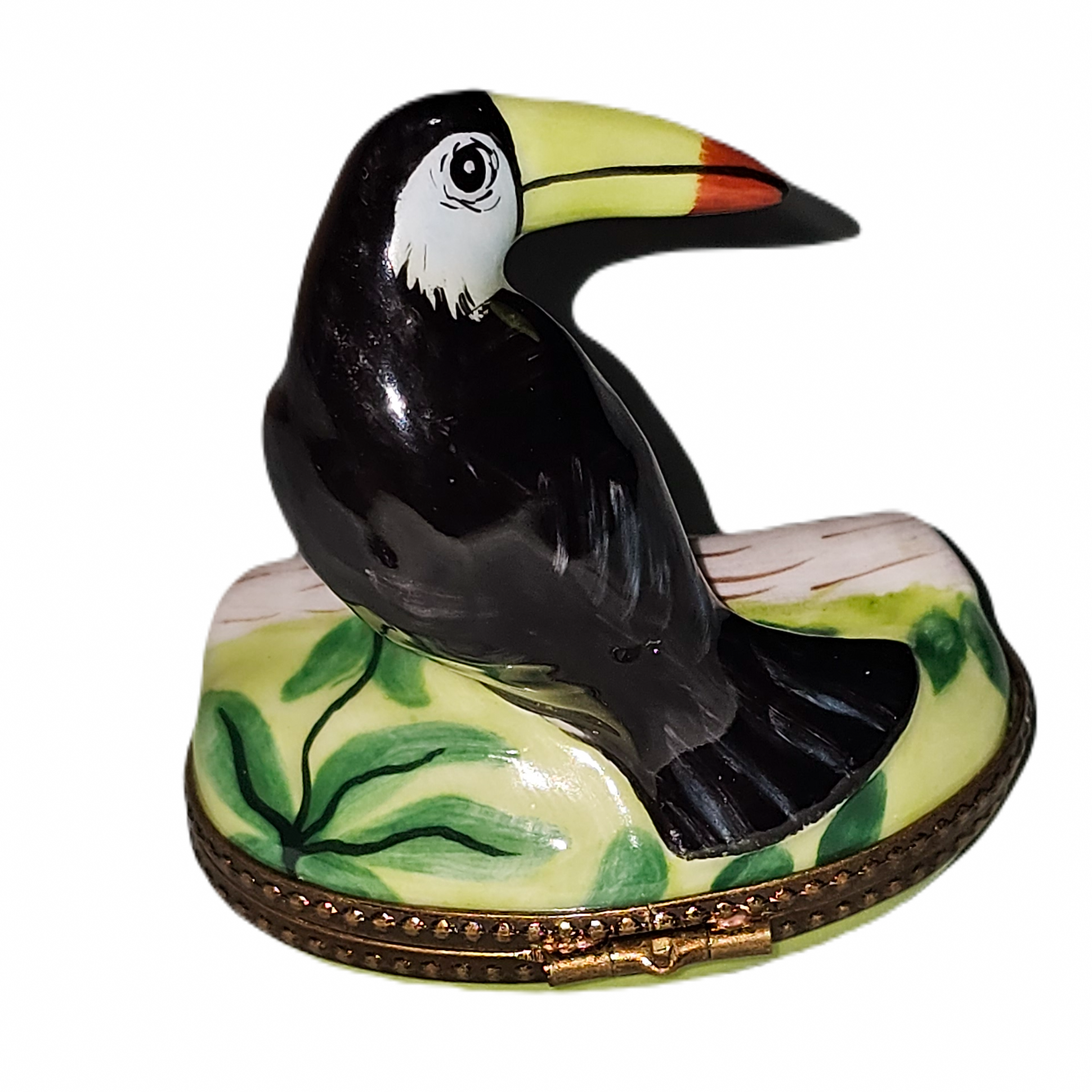 Vibrant Toucan Jungle Box Porcelain Limoges wild birds French Trinket Box