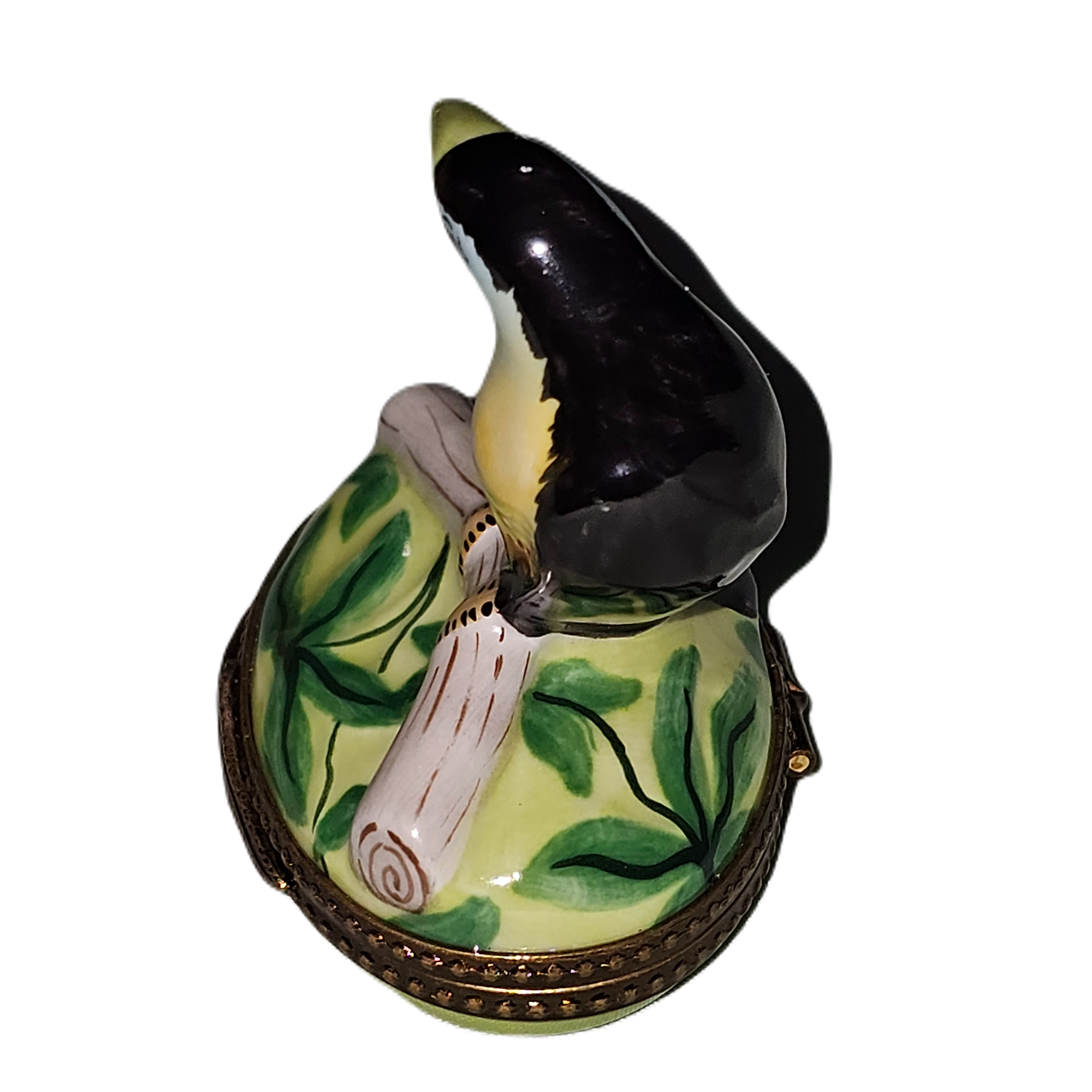 Vibrant Toucan Jungle Box Porcelain Limoges wild birds French Trinket Box