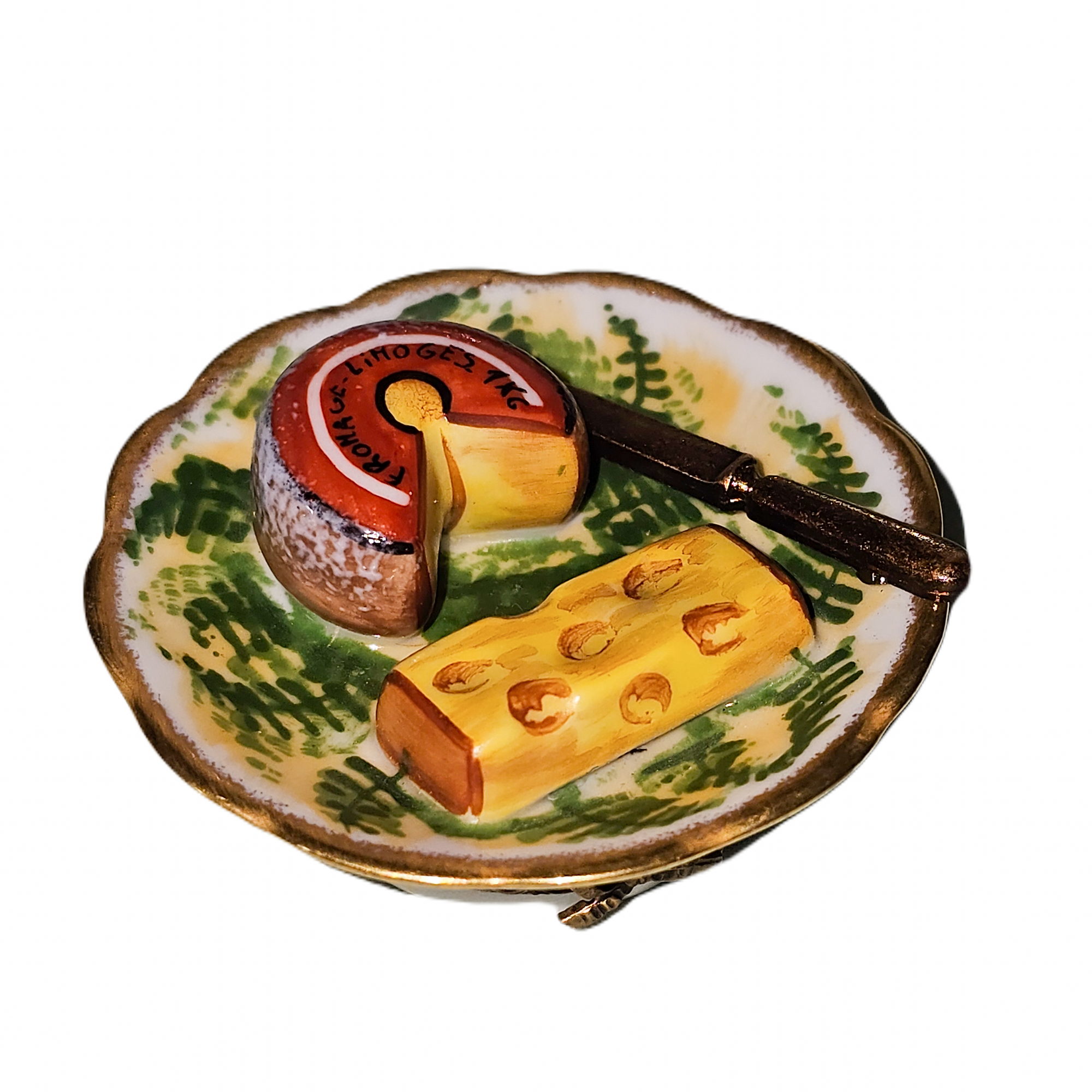 Cheese Lover's Limoges Treasure Porcelain Limoges food French Trinket Box