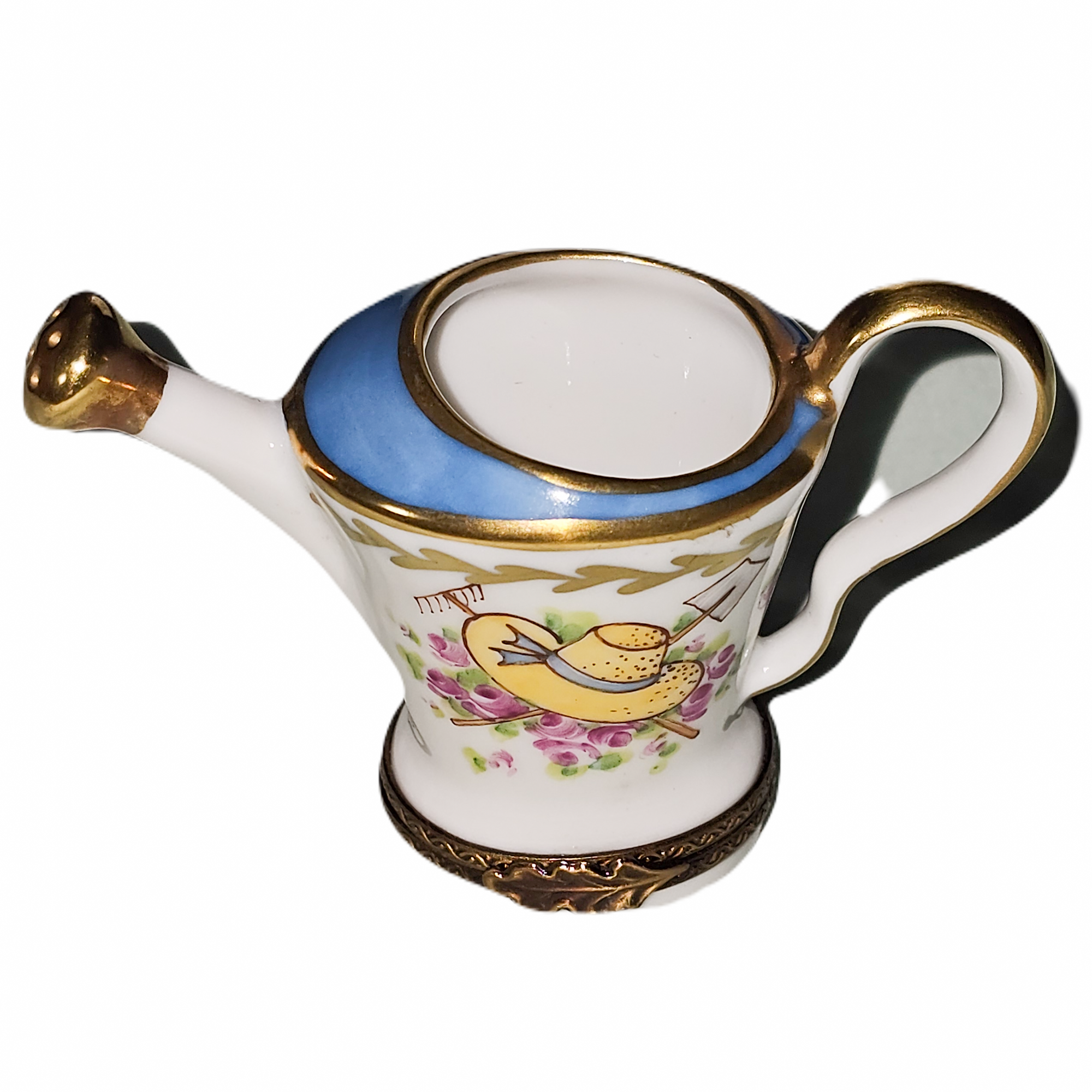 Floral Porcelain Watering Can Porcelain Limoges garden French Trinket Box