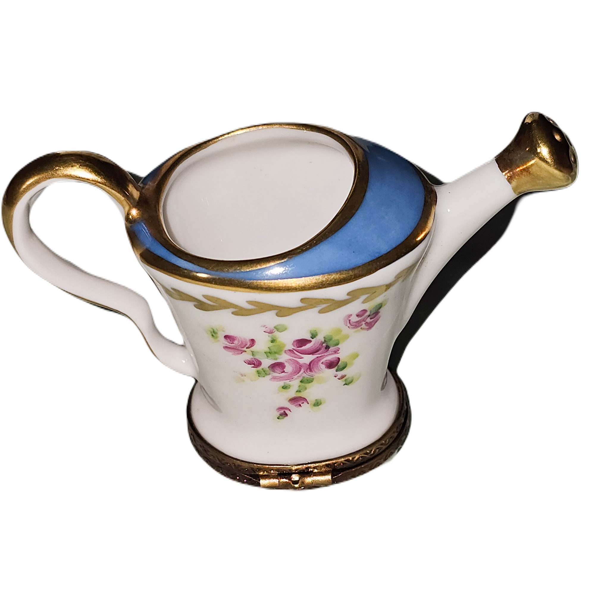Floral Porcelain Watering Can Porcelain Limoges garden French Trinket Box