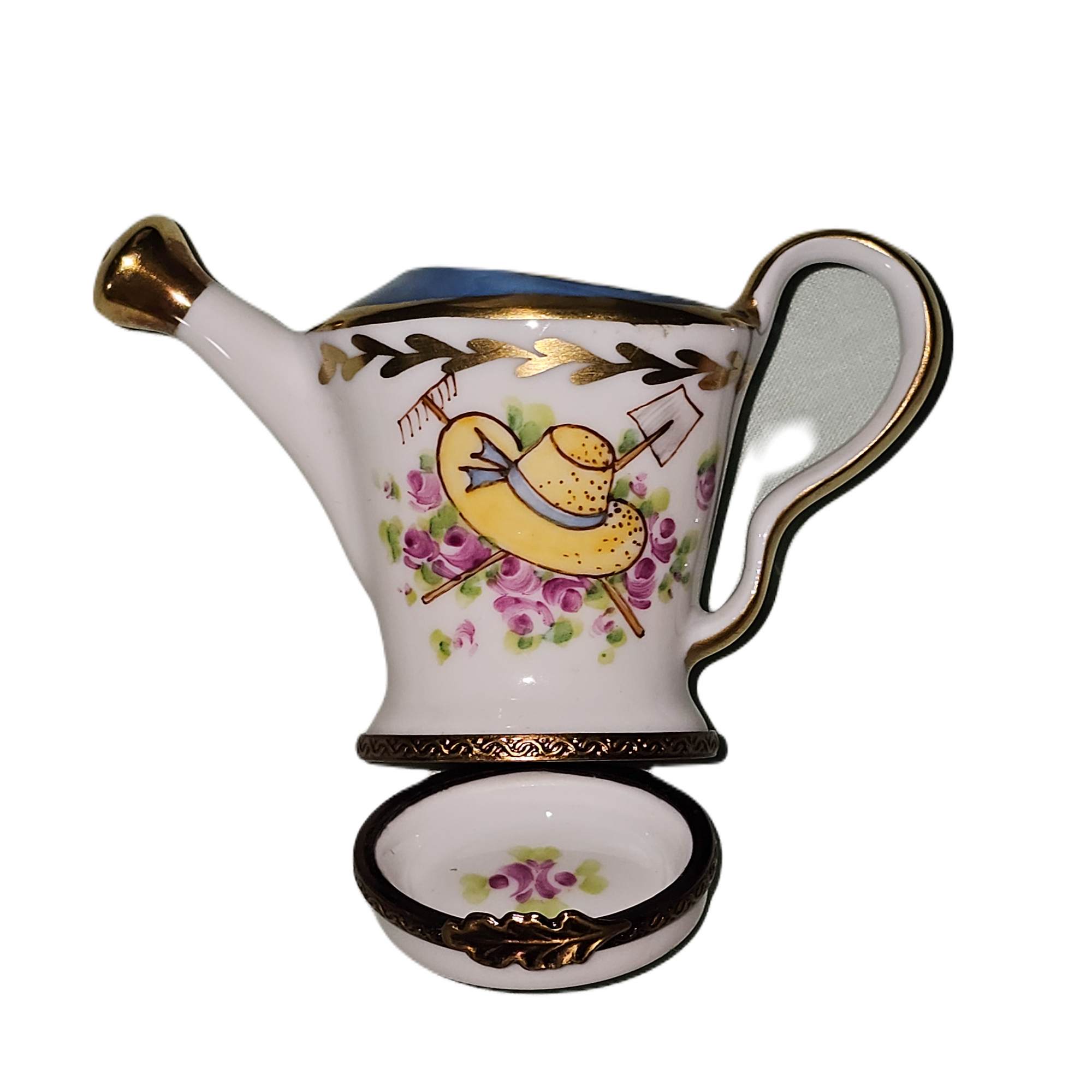 Floral Porcelain Watering Can Porcelain Limoges garden French Trinket Box