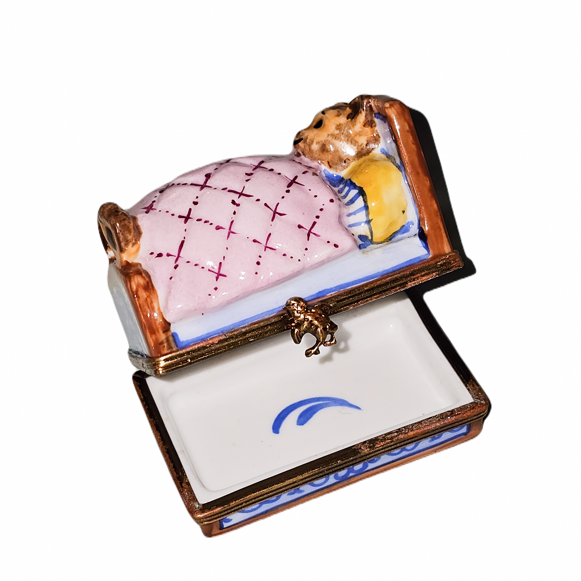 Teddy Bear Dreamtime Delight Porcelain Limoges Teddy baby French Trinket Box