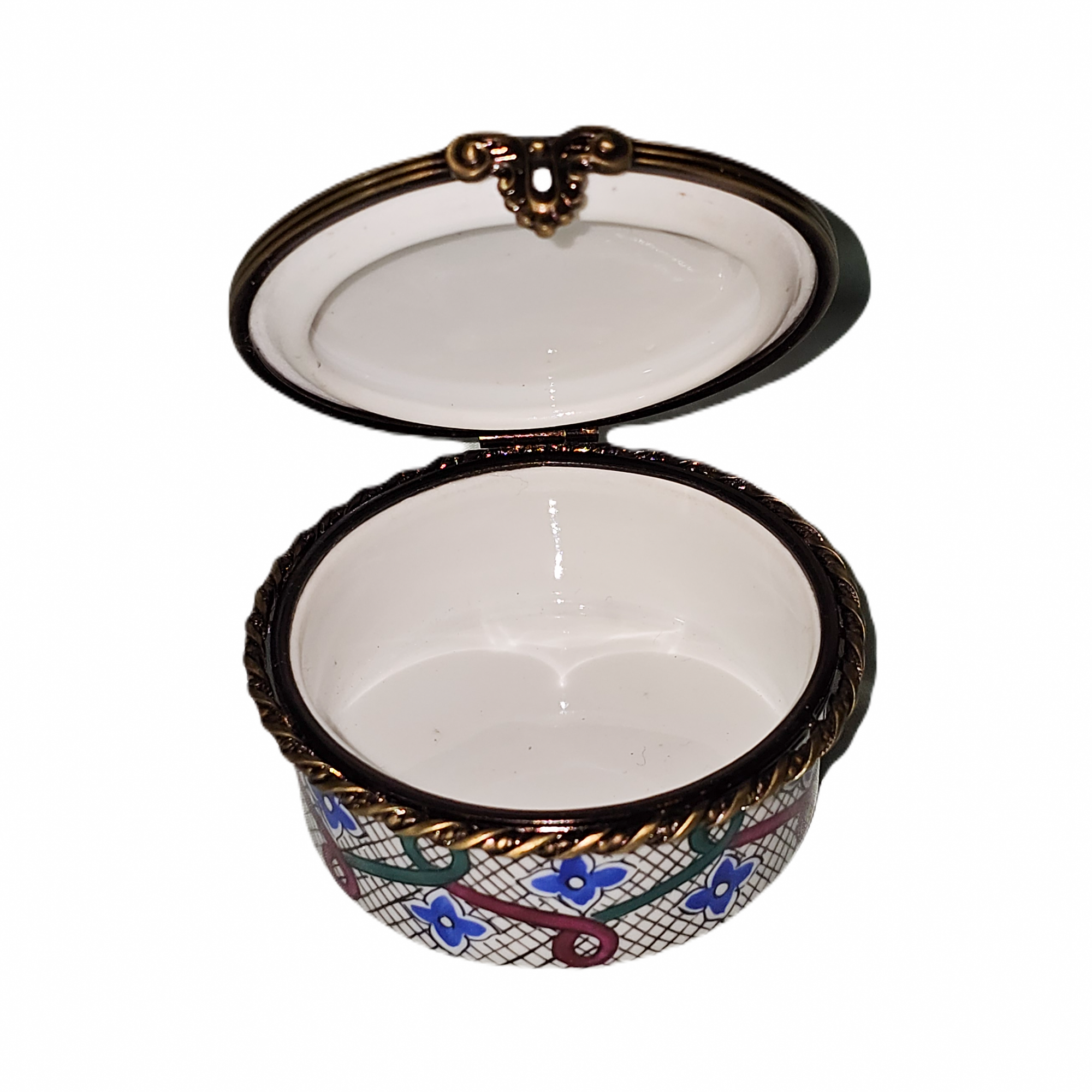 Joker Whimsical Round Limoges Box Porcelain Limoges traditional French Trinket Box