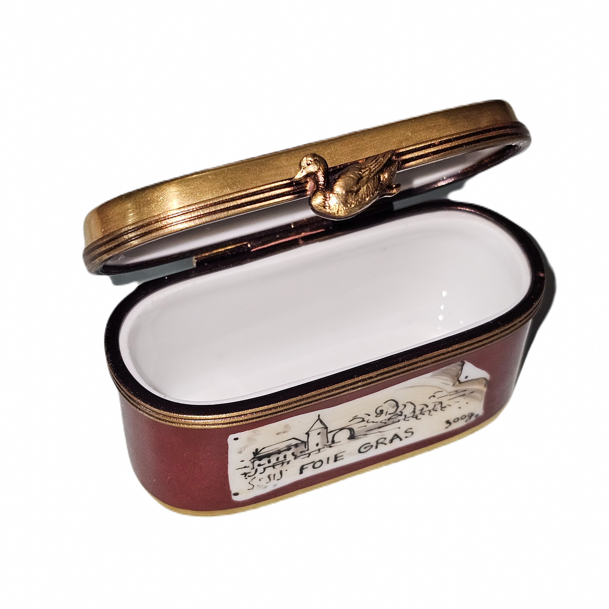 Exquisite Limoges Foie Gras Box Porcelain Limoges food French Trinket Box