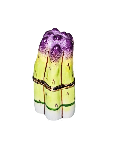Vibrant Asparagus Limoges Box Porcelain Limoges fruit Vegetable French Trinket Box