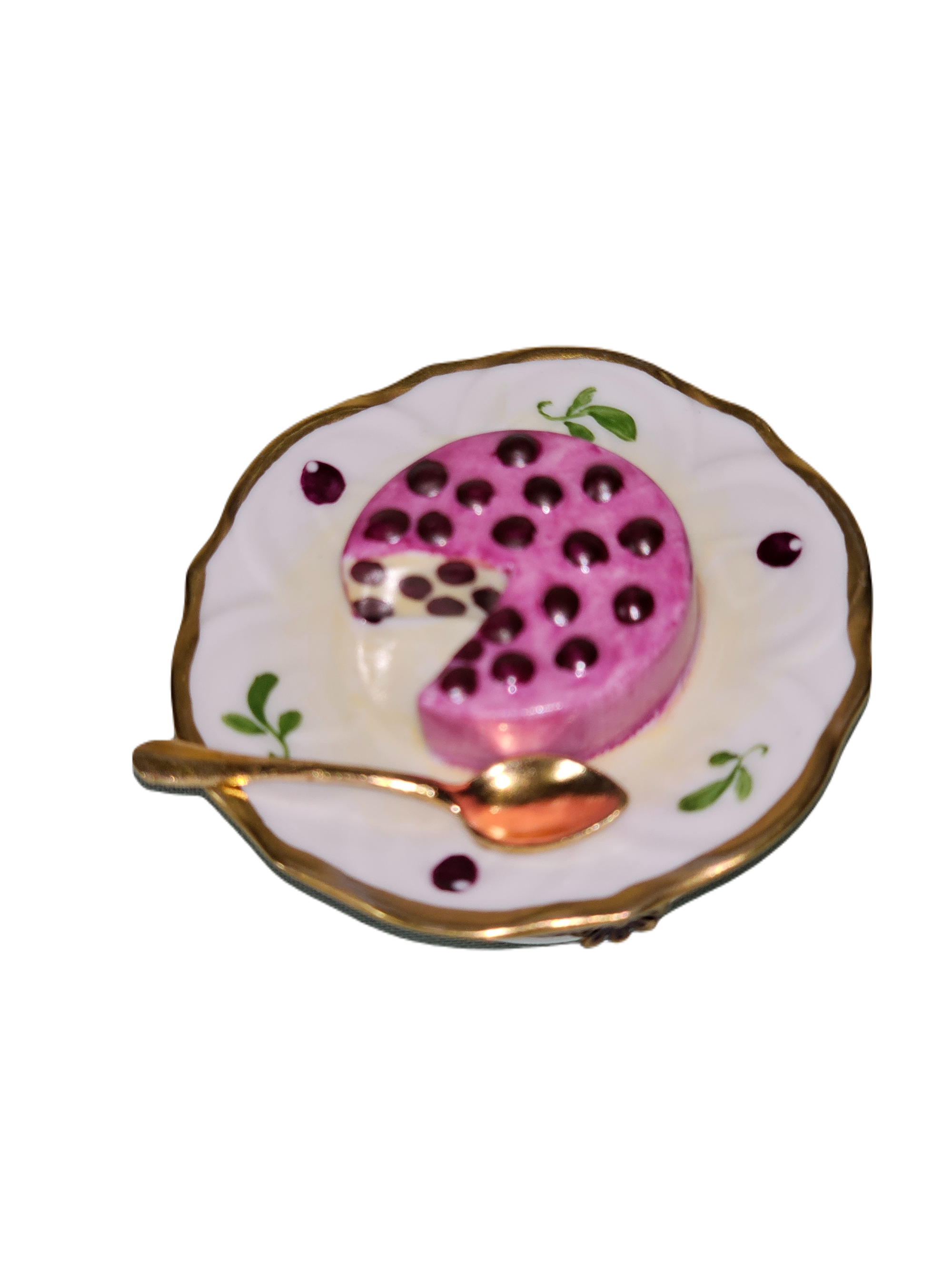 Cherry Cheesecake Limoges Box Porcelain Limoges Dessert French Trinket Box