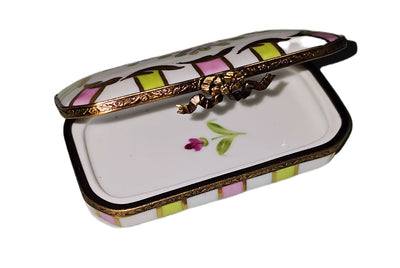 Pink Floral Elegance Box Porcelain Limoges Traditional French Trinket Box