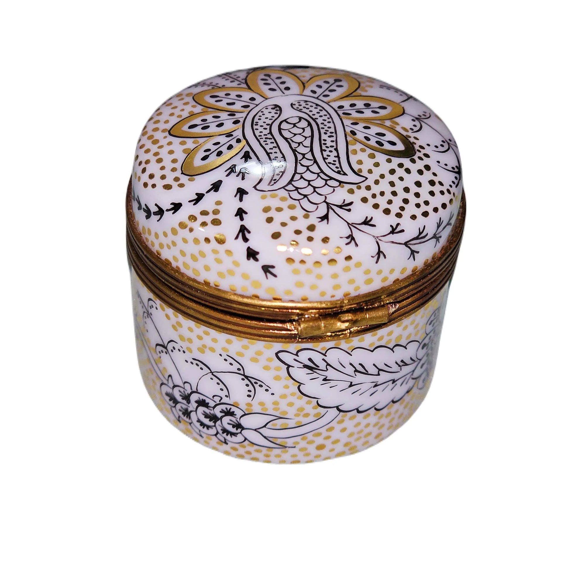 Elegant Floral Limoges Treasure Porcelain Limoges Traditional French Trinket Box
