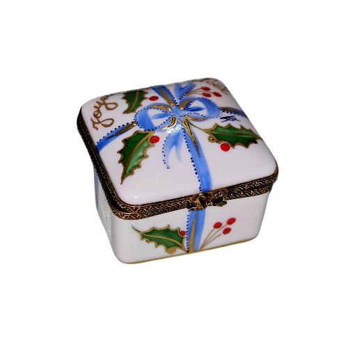 Joyeux Noel Christmas Elegance Box Porcelain Limoges xmas christmas French Trinket Box