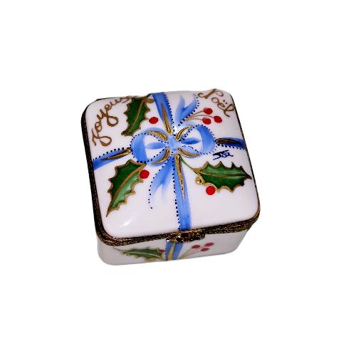 Joyeux Noel Christmas Elegance Box Porcelain Limoges xmas christmas French Trinket Box