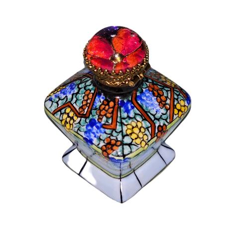 Colorful Floral Porcelain Box Porcelain Limoges traditional French Trinket Box