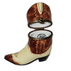 Charming Cowboy Boot Limoges Box Porcelain Limoges shoes travel French Trinket Box