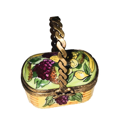Fruit Basket Limoges Box for Collectors Porcelain Limoges Fruit Basket French Trinket Box