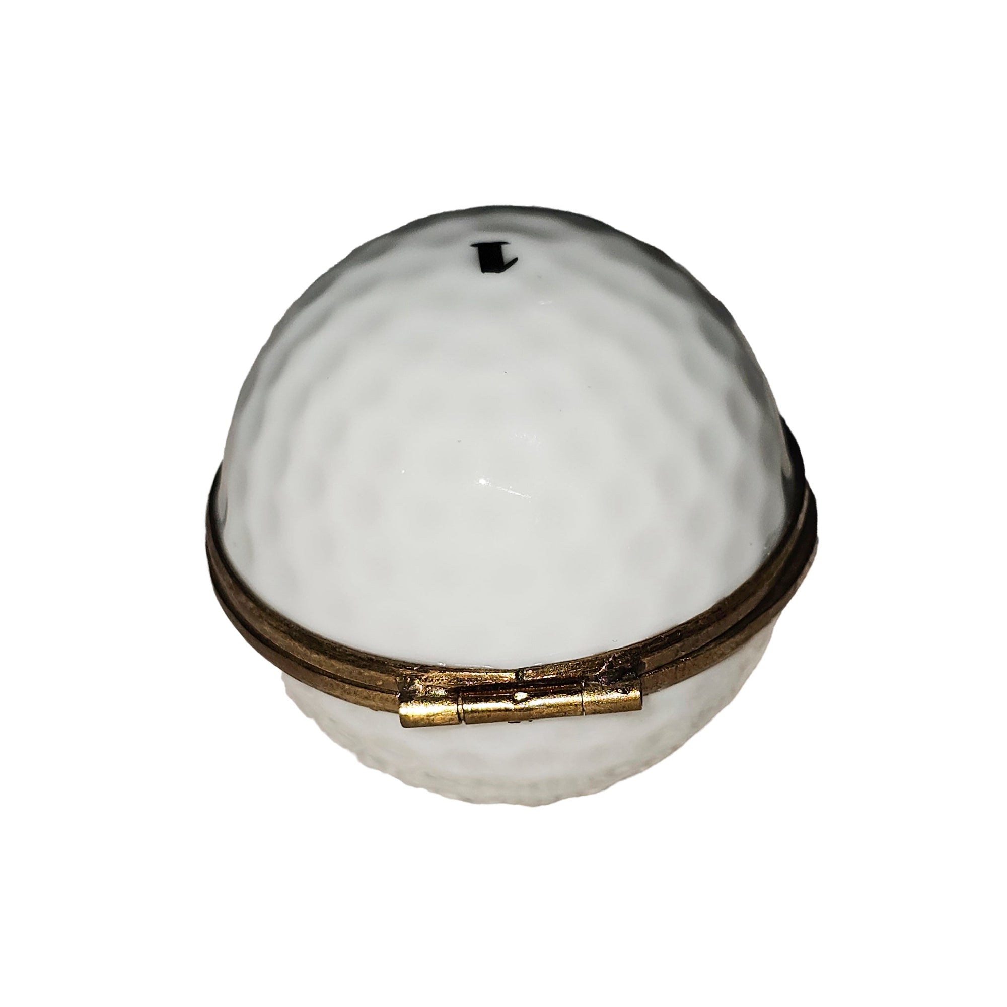 Golf Ball Clock Treasure Porcelain Limoges sports French Trinket Box
