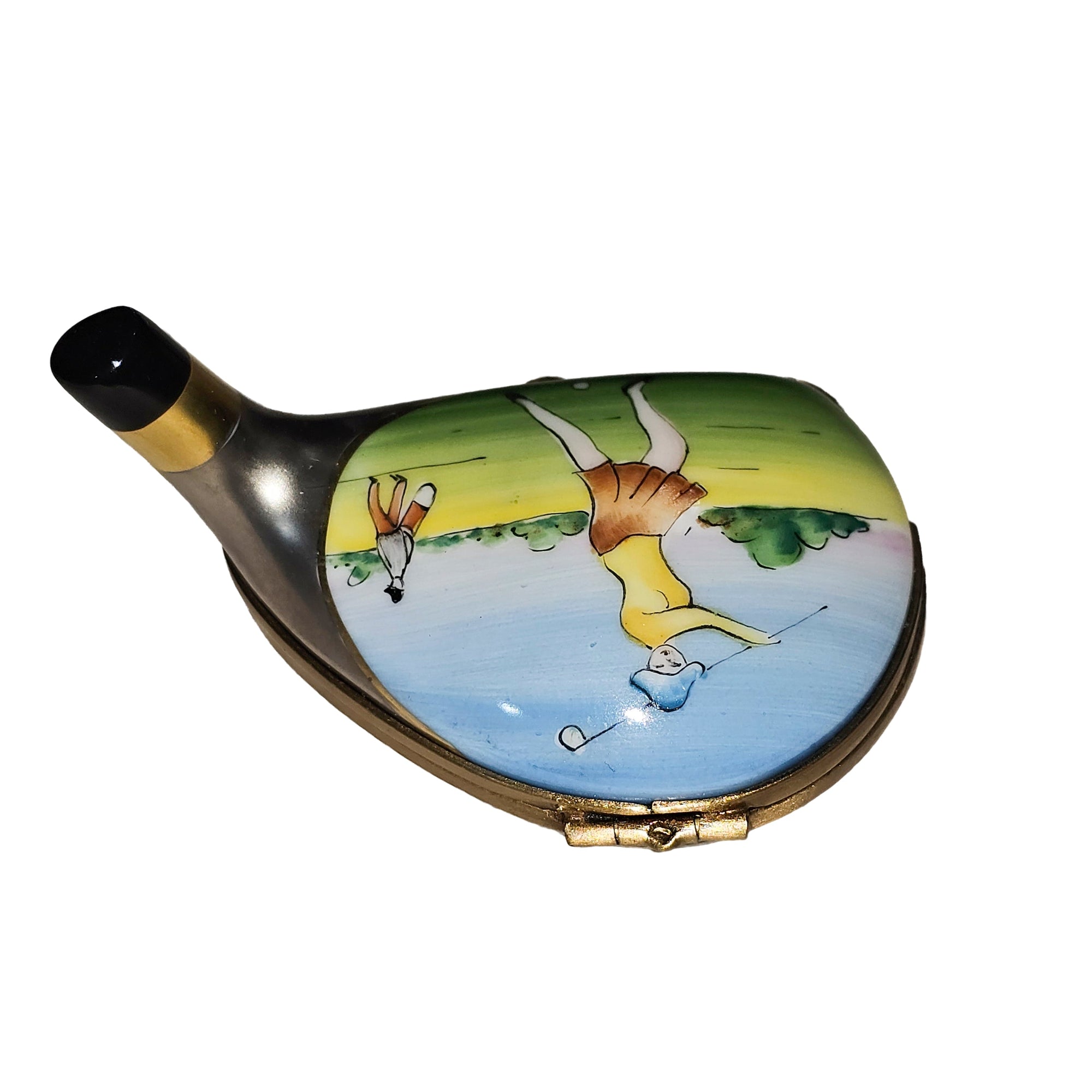 Golfing Glamour Limoges Box Porcelain Limoges Sports French Trinket Box