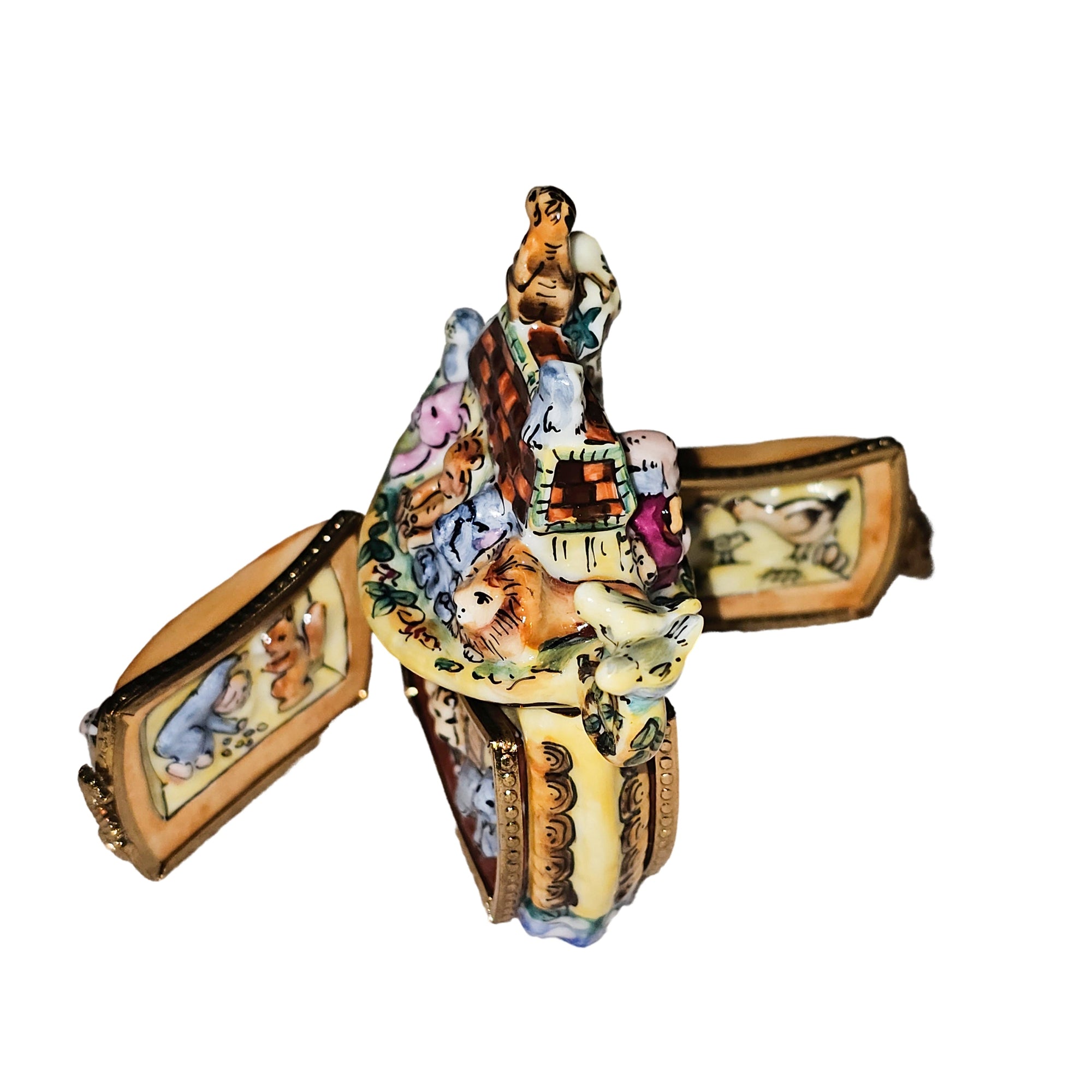 Noah's Ark Enchanting Treasure Box Porcelain Limoges christian religious French Trinket Box