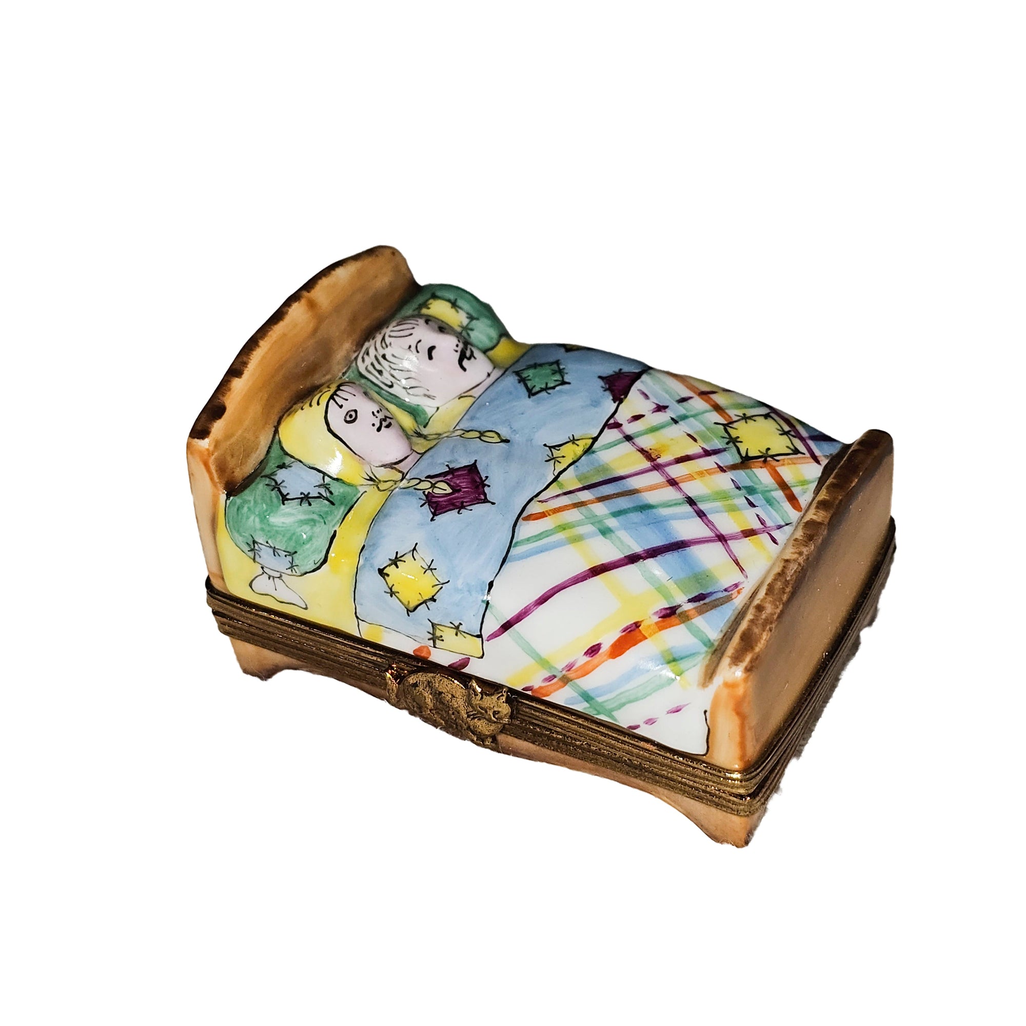 Dreamy Couple's Embrace Box Porcelain Limoges furniture wedding French Trinket Box