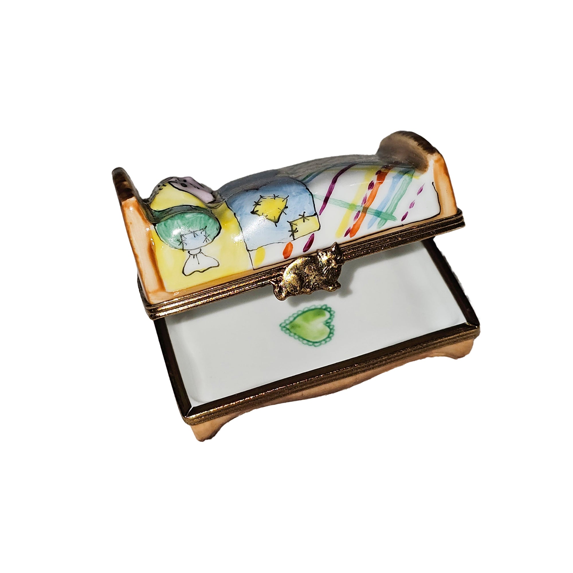 Dreamy Couple's Embrace Box Porcelain Limoges furniture wedding French Trinket Box