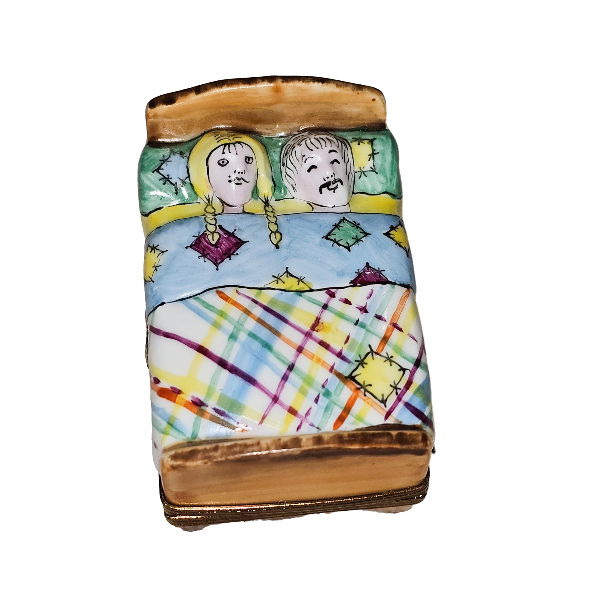 Dreamy Couple's Embrace Box Porcelain Limoges furniture wedding French Trinket Box