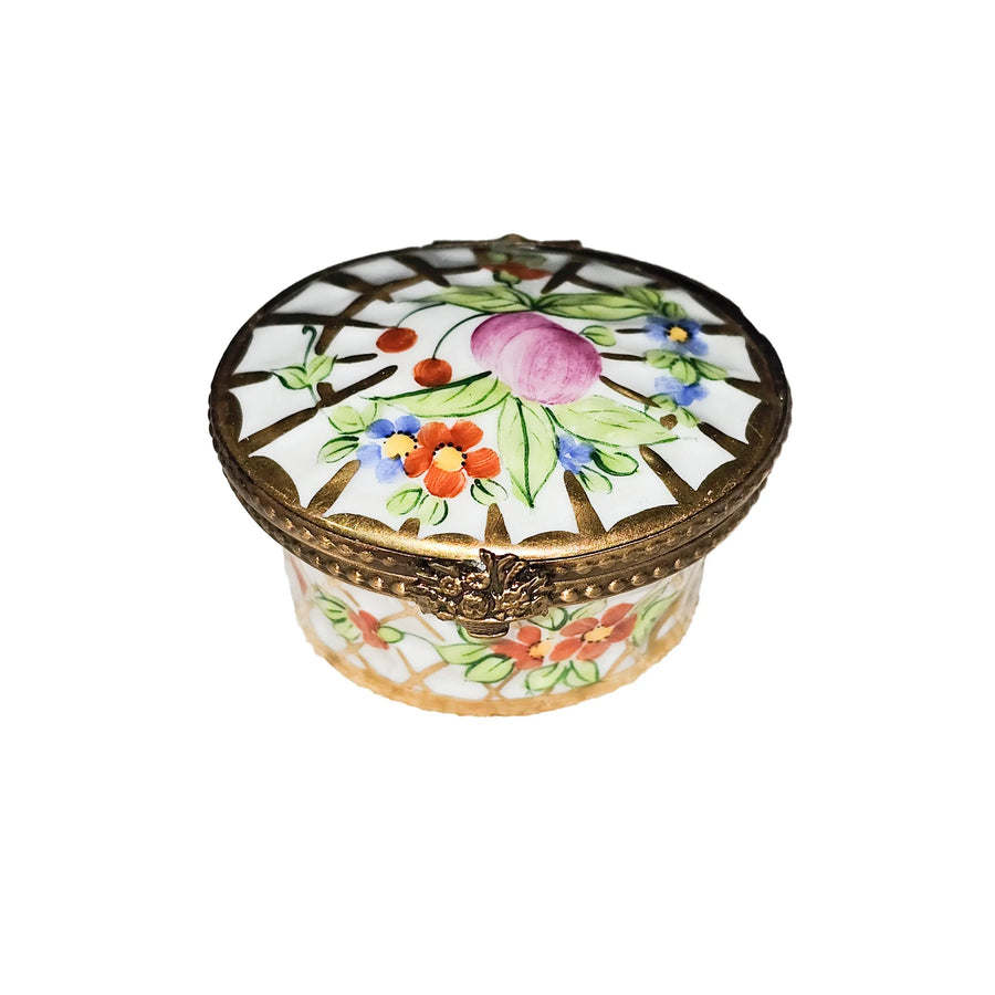 Elegant Floral Limoges Box Porcelain Limoges Traditional French Trinket Box