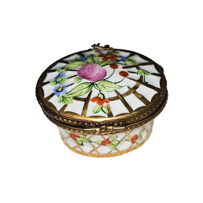 Elegant Floral Limoges Box Porcelain Limoges Traditional French Trinket Box