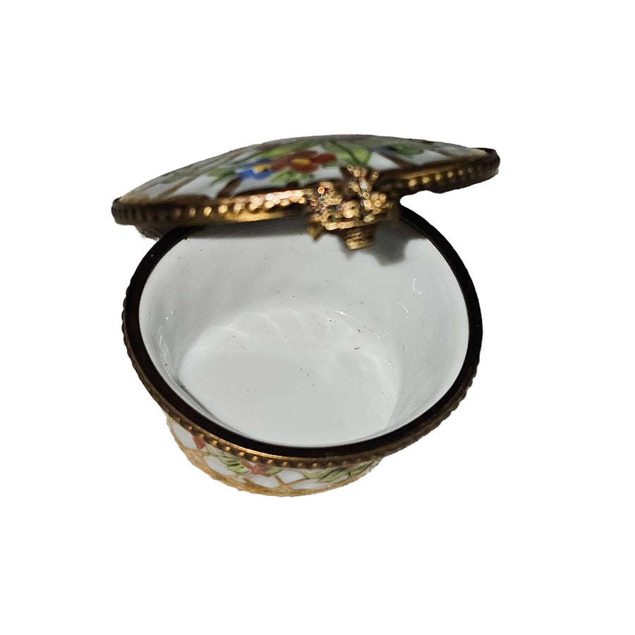 Elegant Floral Limoges Box Porcelain Limoges Traditional French Trinket Box