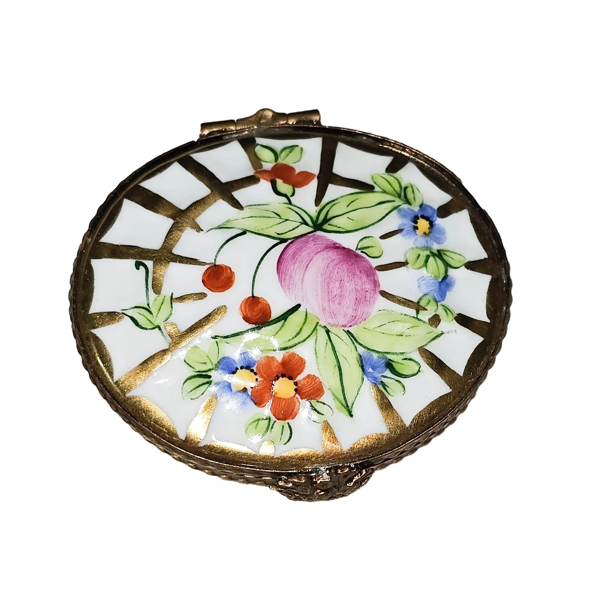 Elegant Floral Limoges Box Porcelain Limoges Traditional French Trinket Box