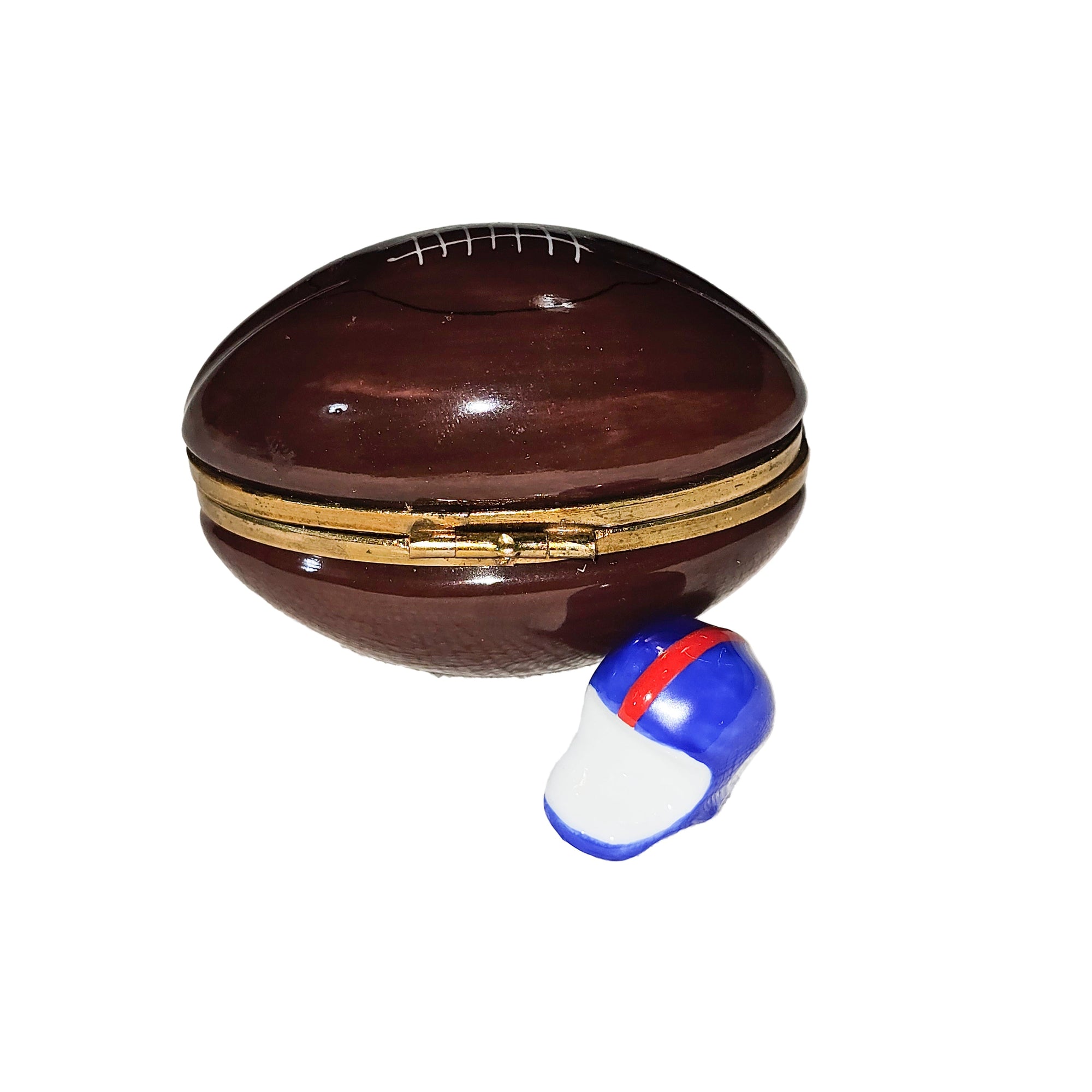 Football Helmet Limoges Box Porcelain Limoges sports French Trinket Box