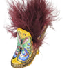 Butterfly Adorned Yellow Shoe Porcelain Limoges shoe French Trinket Box