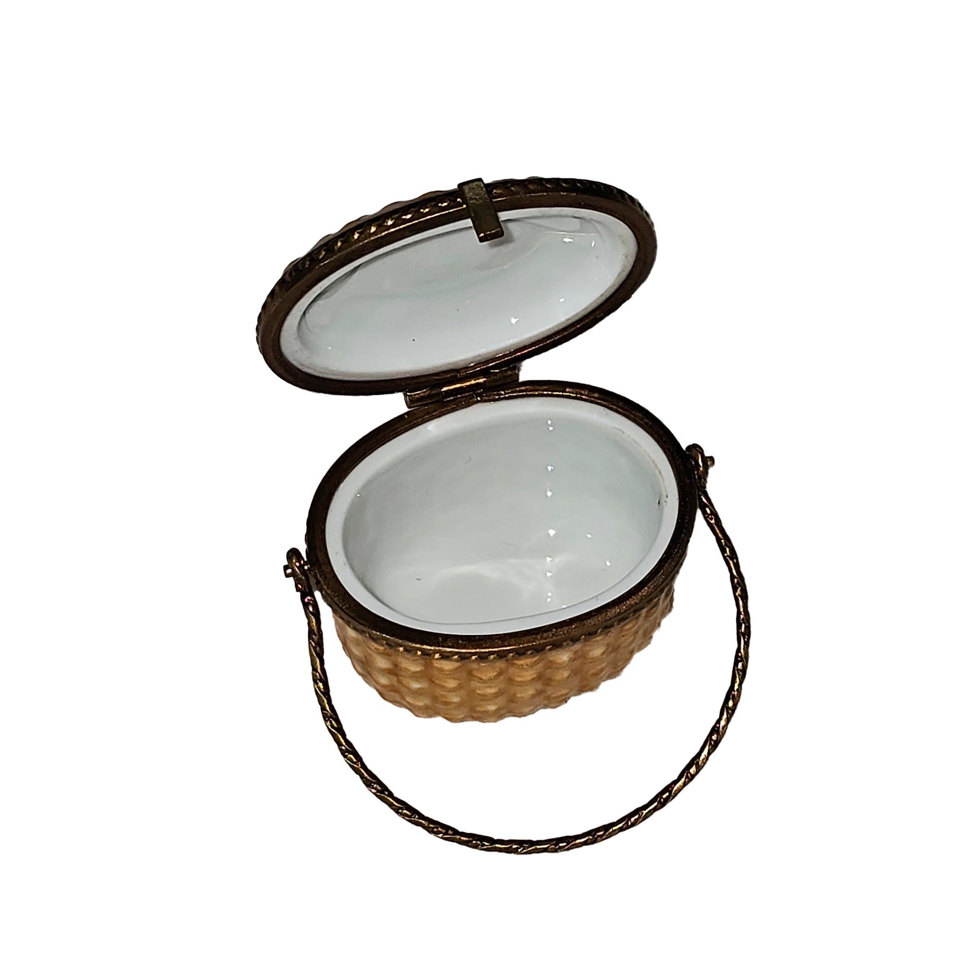 Nantucket Scenic Limoges Box Porcelain Limoges basket beach summer French Trinket Box