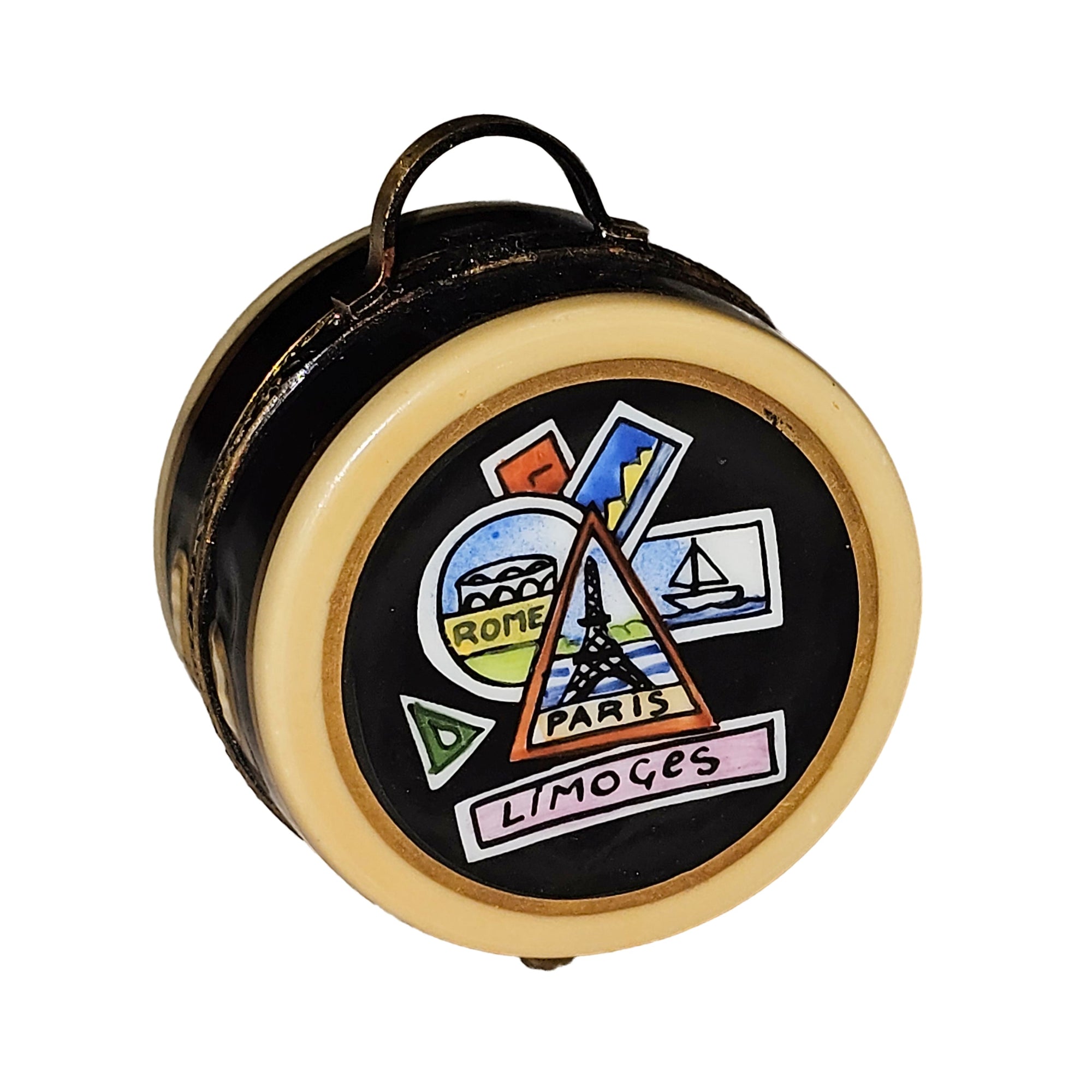 Travel Memories Limoges Box Porcelain Limoges Bag purse fashion French Trinket Box