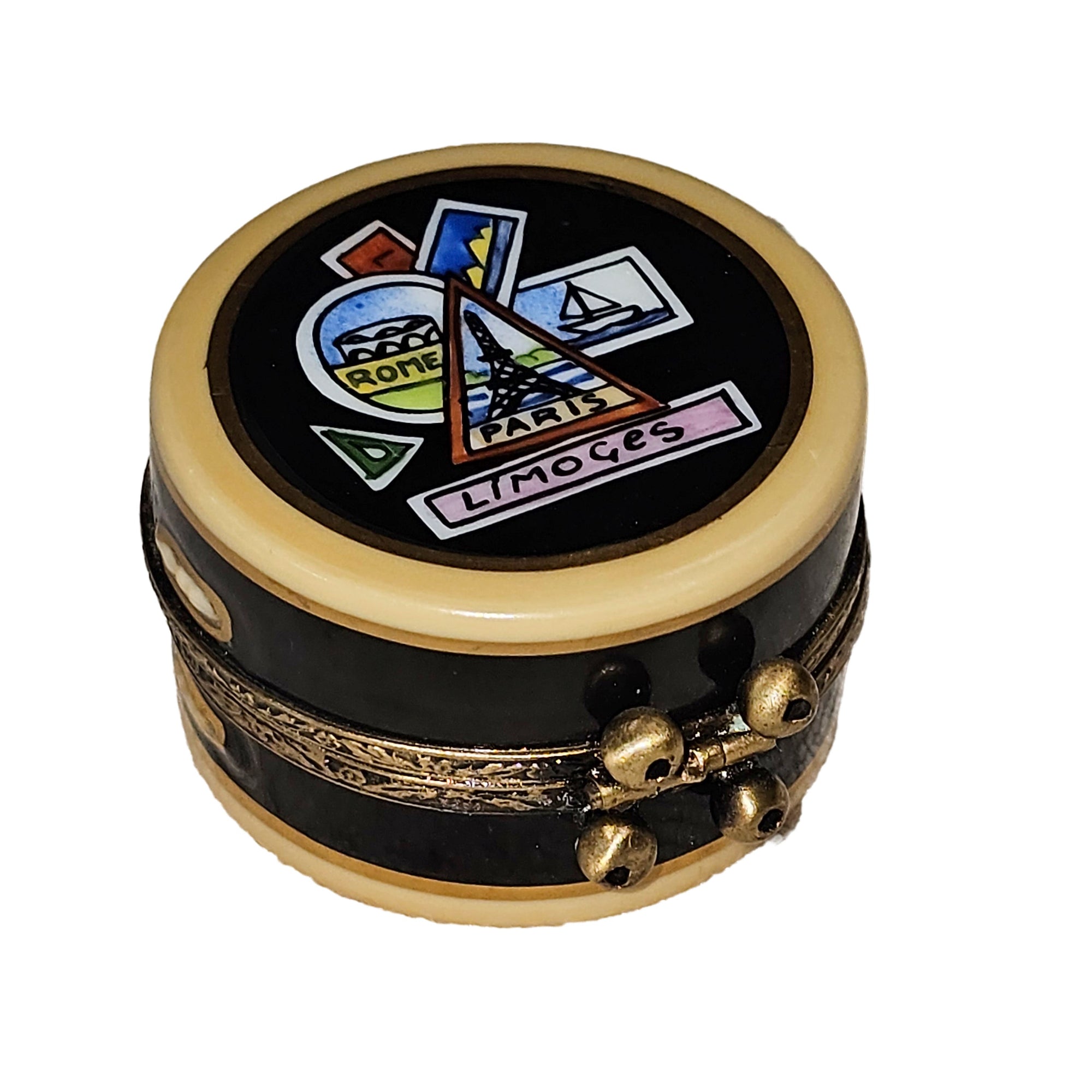 Travel Memories Limoges Box Porcelain Limoges Bag purse fashion French Trinket Box