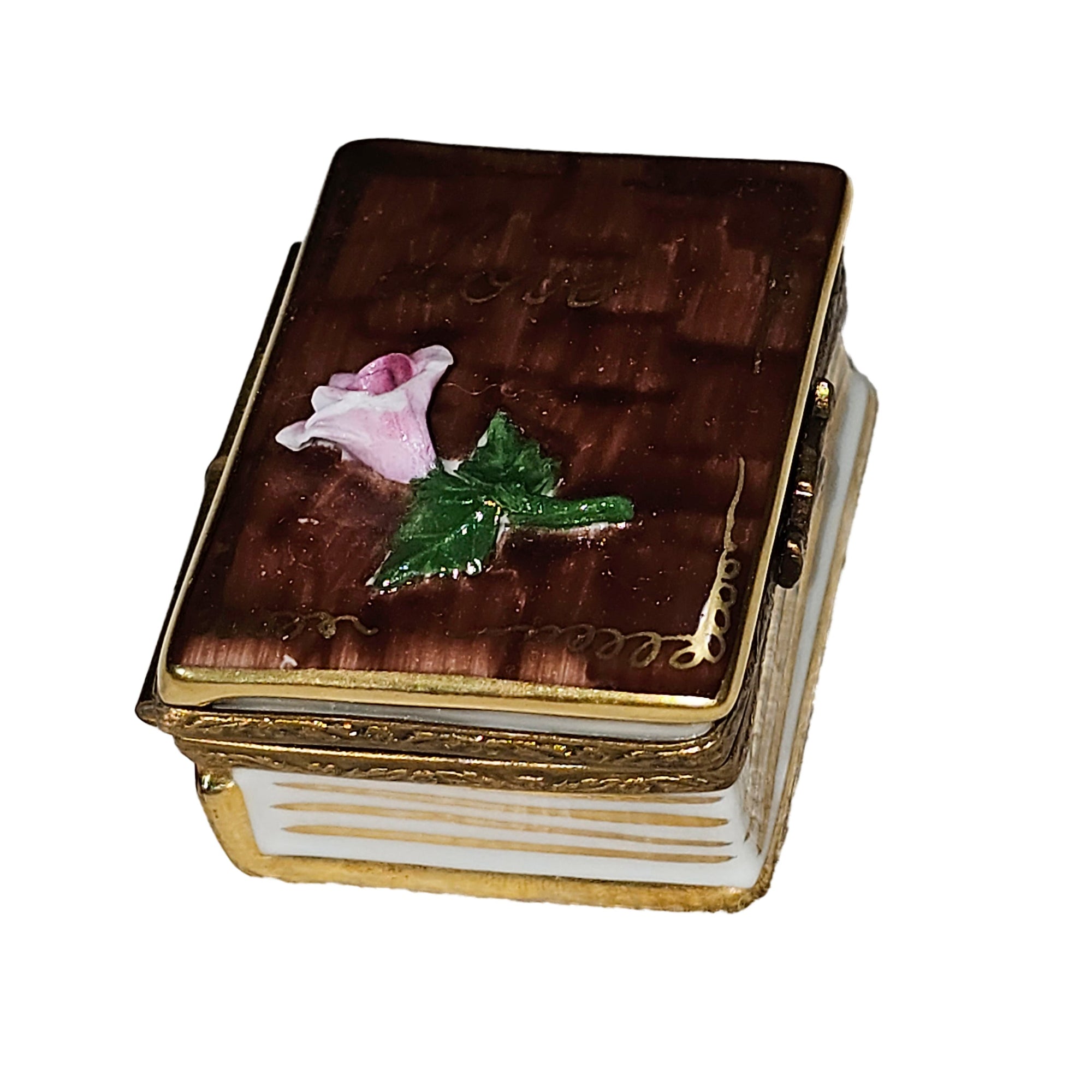 Love Story Rose Limoges Box Porcelain Limoges book love valentine French Trinket Box