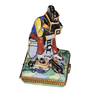 Cinematic Cameraman Limoges Box Porcelain Limoges art film French Trinket Box