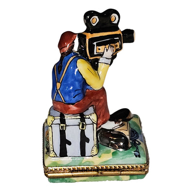 Cinematic Cameraman Limoges Box Porcelain Limoges art film French Trinket Box