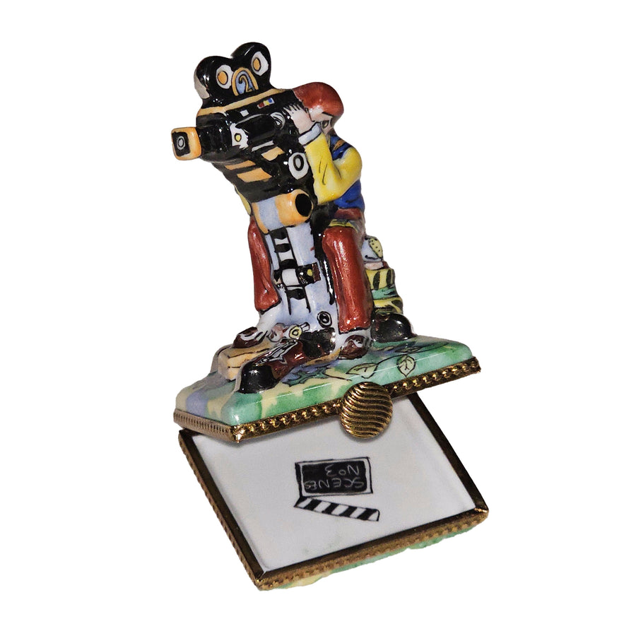 Cinematic Cameraman Limoges Box Porcelain Limoges art film French Trinket Box