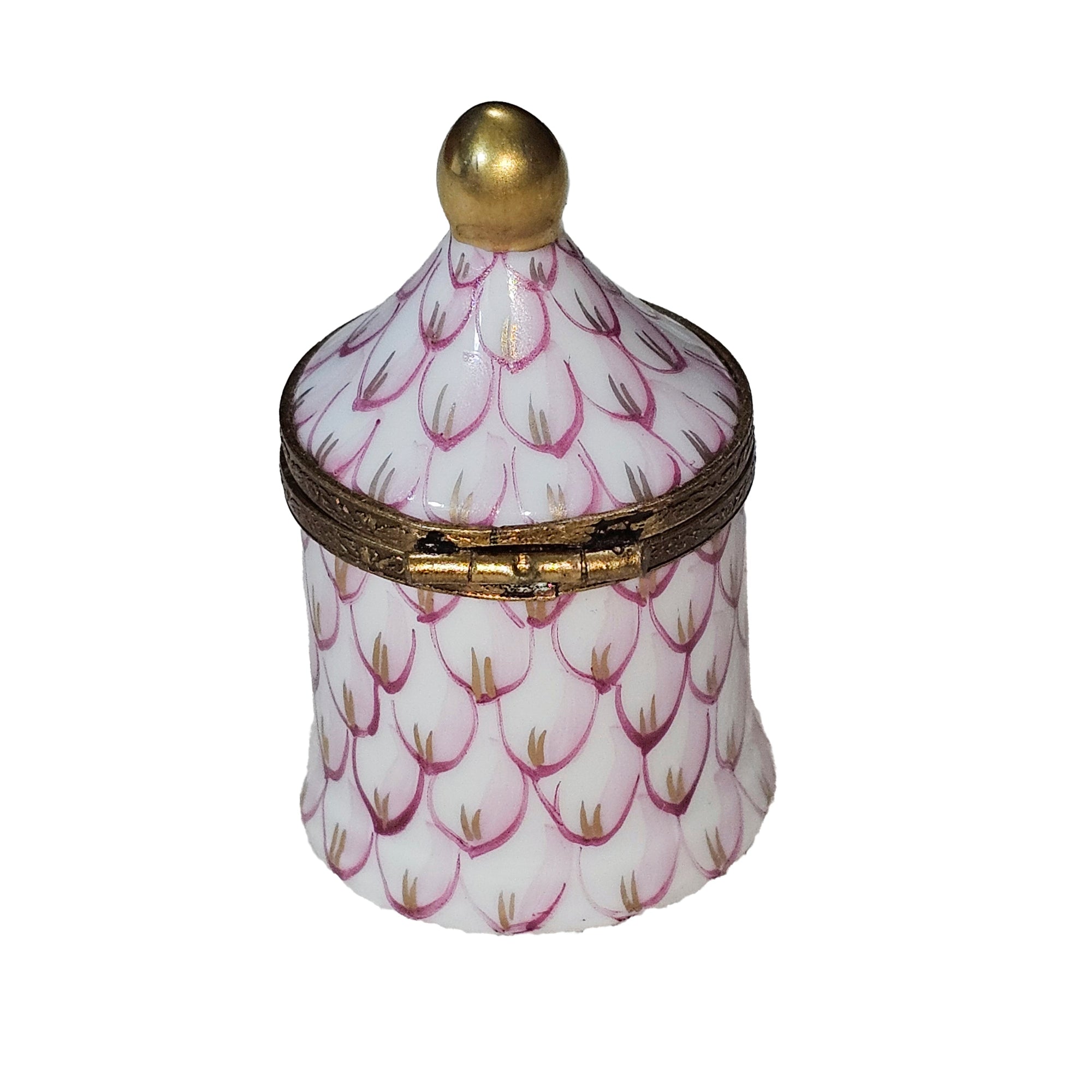 Delicate Pink Tent Limoges Box Porcelain Limoges traditional French Trinket Box