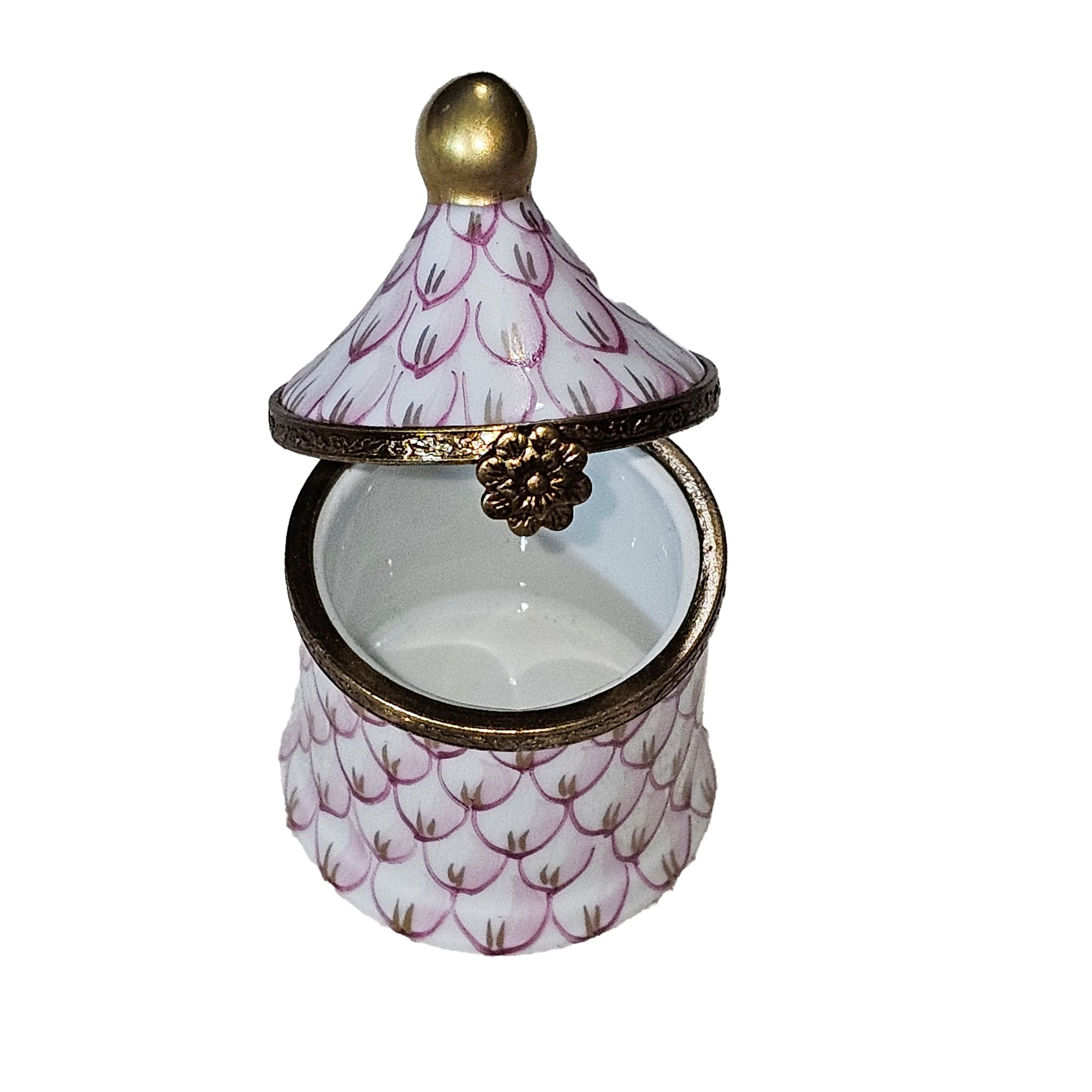 Delicate Pink Tent Limoges Box Porcelain Limoges traditional French Trinket Box