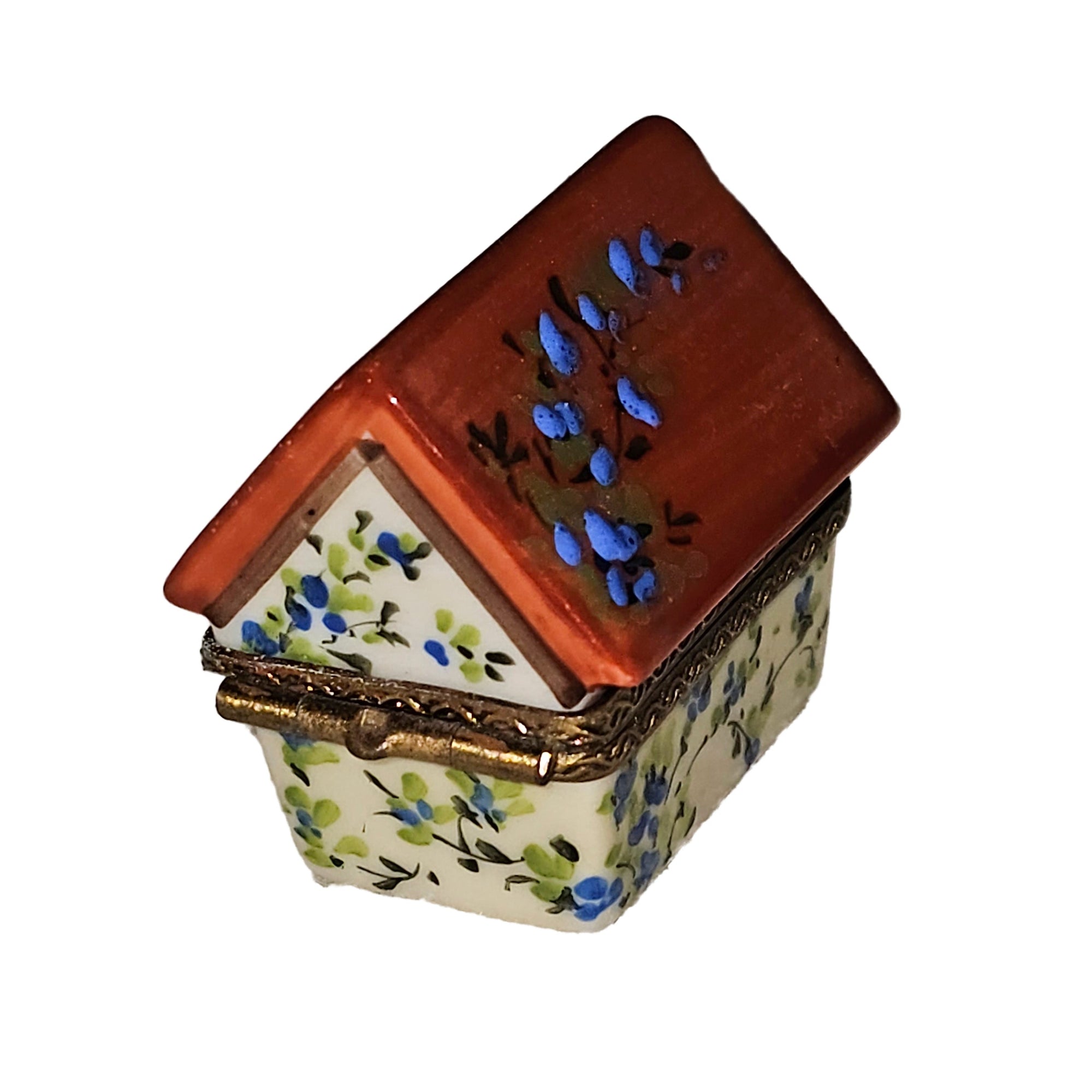 Charming Bird House Keepsake Box Porcelain Limoges wild bird garden French Trinket Box